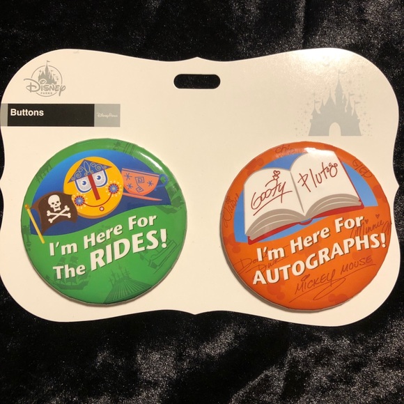 3/$25 Disney Parks “I’m Here for the…” Button Sets - Picture 7 of 7